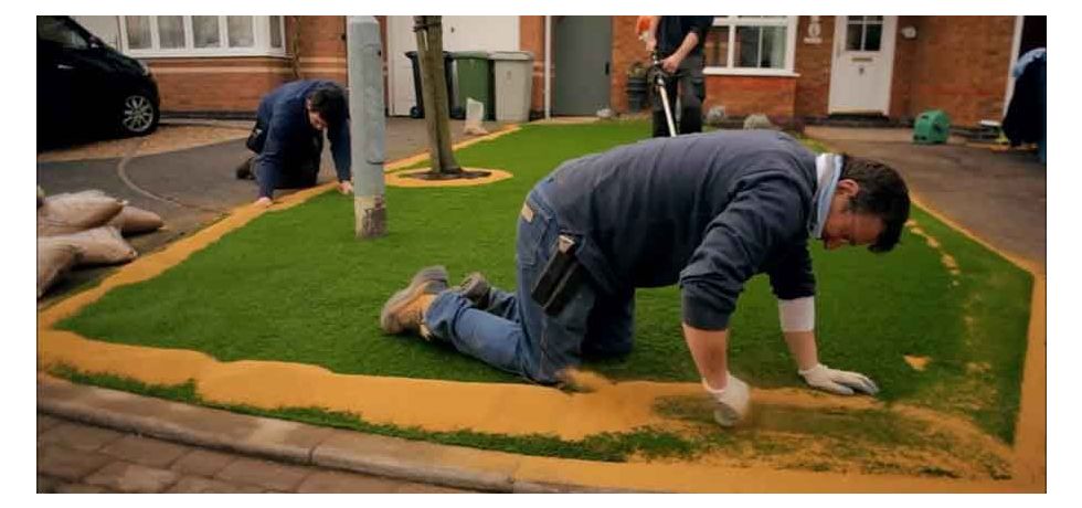 Laying Artificial Grass