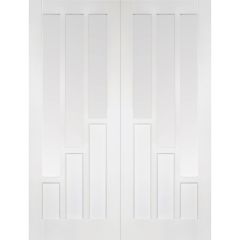 LPD Coventry Pair Primed White Internal Door 1981x1372x40mm - WFPRSCOVCG54