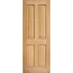 LPD Regency 4P RM2S Unfinished Oak Internal Door 2032x813x35mm - OREG4PRMS32