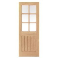 JB Kind Thames 6 Light Oak Internal Door 2040x726x40mm - OTHA6L726