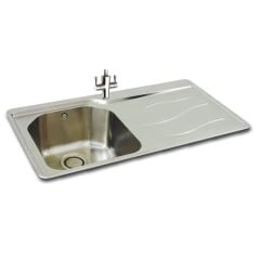 Carron Phoenix Maui 90 1 Bowl Inset Kitchen Sink - Right Drainer - 101.0155.119