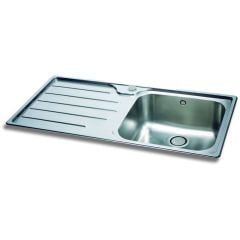 Carron Phoenix Ibis 100 1 Bowl Stainless Steel Kitchen Sink - Left Hand Drainer - 101.0155.229