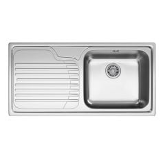 Franke Galassia 1 Bowl Kitchen Sink, Left Hand Drainer GAX 611 - Stainless Steel - 101.0305.130