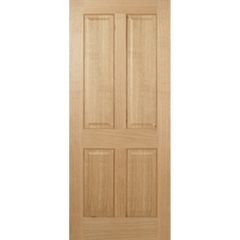 LPD Regency 4P Unfinished Oak Internal Door 1981x457x35mm - OREG4P18