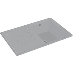 Carron Phoenix Debut 100 1 Bowl Granite Kitchen Sink - Stone Grey - 114.0252.361