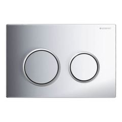 Geberit Omega 20 Dual Flush WC Wall Plate - Matt/Gloss Chrome - 115.085.KH.1