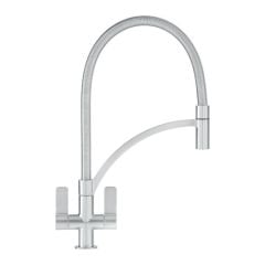 Franke Wave Pull Out Kitchen Mixer Tap - Decor Steel - 115.0277.035