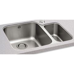 Carron Phoenix Ibis Undermount 150 1.5 Bowl Stainless Steel Kitchen Sink - Right Hand Small Bowl - 122.0284.074