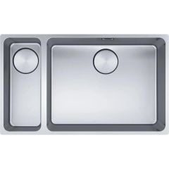 Franke Mythos 1.5 Bowl Undermount Kitchen Sink with LH Small Bowl MYX 160-50-16 - Stainless Steel - 122.0606.920
