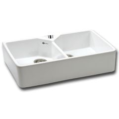 Carron Phoenix 200 2 Bowl Ceramic Belfast Kitchen Sink - 124.0477.749
