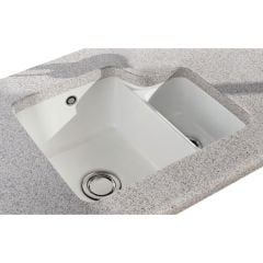 Carron Phoenix Carlow 150 1.5 Bowl Ceramic Undermount Kitchen Sink 126.0659.185
