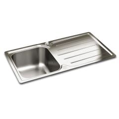 Carron Phoenix Adelphi 100 1 Bowl Stainless Steel Kitchen Sink - 127.0285.738