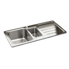 Carron Phoenix Adelphi 150 1.5 Bowl Stainless Steel Kitchen Sink - 127.0285.739