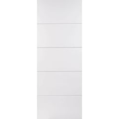 LPD Horizontal Four Line Primed White Internal Door 1981x838x35mm - SMOHOR33