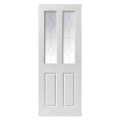 JB Kind Canterbury 2L Grained White Internal Door 2032x813x35mm - CANGL28