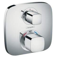 hansgrohe Ecostat E Thermostatic Mixer For Concealed Installation For 1 Outlet With Shut-Off Valve - Chrome - 15707000