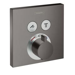 hansgrohe Showerselect Thermostat for Concealed Installation for 2 Functions Brushed Black Chrome - 15763340