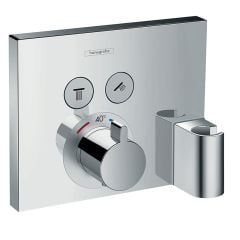 hansgrohe Showerselect Thermostatic Mixer For Concealed Installation For 2 Outlets With Hose Connection And Shower Holder - Chrome - 15765000 - shower mixer