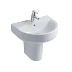 Ideal Standard Concept Arc 550mm Pedestal Basin 1 Tap Hole with Overflow - White - E785201