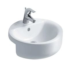 Ideal Standard Concept Sphere 450mm Semi-Countertop Basin 1 Tap Hole with Overflow - White - E797901