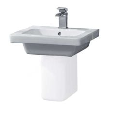 Essential IVY Pedestal Basin Only 500mm Wide 1 Tap Hole White - EC7002