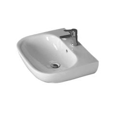 Essential LILY Pedestal Basin Only 550mm Wide 1 Tap Hole - EC1001
