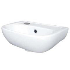Essential FUCHSIA Handrinse Basin Only Left Handed 380mm Wide 1 Tap Hole - EC4008