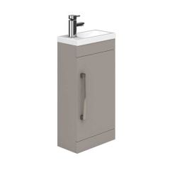 Essential NEVADA Floor Standing Washbasin Unit + Basin 1 Door 400mm Wide - Cashmere - EFP306CA