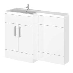 Essential NEVADA L Floor Standing Washbasin Unit + Basin Left Hand White - EFP309WH