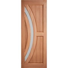 LPD Harrow Frosted Glazed Hardwood M&T External Door 2032x813x44mm - MTHARFGDG32