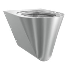KWC DVS Campus Wall Mounted WC For Installation Frames No Seat CMPX592 - Stainless Steel - 205.0000.001