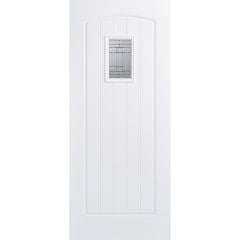 LPD Cottage 1L Pre-Finished White External Door 2032x813x44mm - GRPCOTWHI32