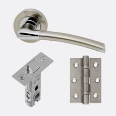 LPD Mercury Essential Standard Door Handle Pack - Chrome & Nickel - HARDMER