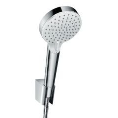 hansgrohe Crometta Shower Holder Set 100 Vario Ecosmart 9 L/Min with Shower Hose 160cm - White/Chrome - 26694400
