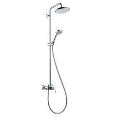 hansgrohe Croma Showerpipe 220 1Jet With Manual Shower Mixer - Chrome - 27222000