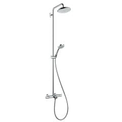 hansgrohe Croma Showerpipe 220 1Jet With Thermostatic Bath Mixer - Chrome - 27223000