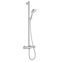 hansgrohe Croma Select S Semipipe Multi With Thermostatic Shower Mixer - White/Chrome - 27247400