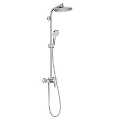 hansgrohe Crometta S Showerpipe 240 1Jet With Manual Shower Mixer - Chrome - 27269000