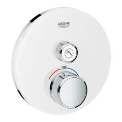 Grohe Grohtherm SmartControl Thermostat for Concealed Installation 1 Valve Round - Moon White 29150LS0