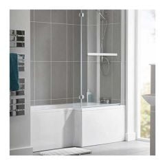 Essential KENSINGTON L Shape Shower Baths 1500x 850mm Right Handed - EB536