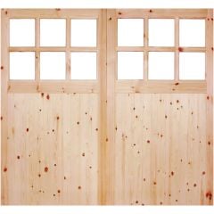 LPD Single Glazed Garage Door Redwood External Door 2135x2135x44mm - RGAR3017070