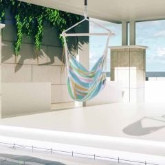 Outsunny Cotton Hammock Hanging Rope Chair - Multi-Colour - 84A-017GN