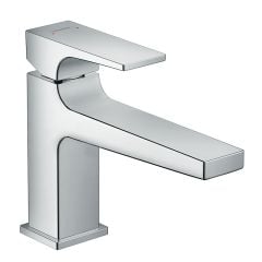 hansgrohe Metropol Single Lever Basin Mixer 100 with Lever Handle and Push-Open Waste - 32502000