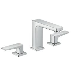 hansgrohe Metropol 3-Hole Basin Mixer 110 with Lever Handle and Push-Open Waste - 32514000