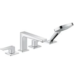 hansgrohe Metropol 4-Hole Rim-Mounted Bath Mixer With Lever Handle And Secuflex - 32552000