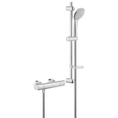 Grohe Grohtherm 1000 Cosmopolitan Thermostatic Exposed Shower Mixer & Euphoria Kit 34437