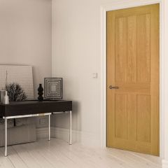 Deanta Eton Unfinished Oak Internal Door 1981x762x35mm - 35DINGUNX762