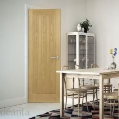 Deanta Ely Prefinished Oak Internal Door 1981x610x35mm - 35ELYX610FSC