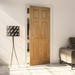 Deanta Oxford Prefinished Oak Internal Door 1981x610x35mm - 35NM8X610FSC