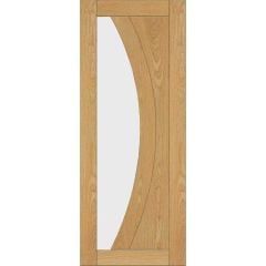 Deanta Ravello Prefinished Oak Glazed Internal Door 1981x610x35mm - 35RAVGX610